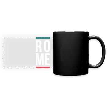 Rome City Bold Typography-Design - Panorama-Tasse farbig - Schwarz - Vorne