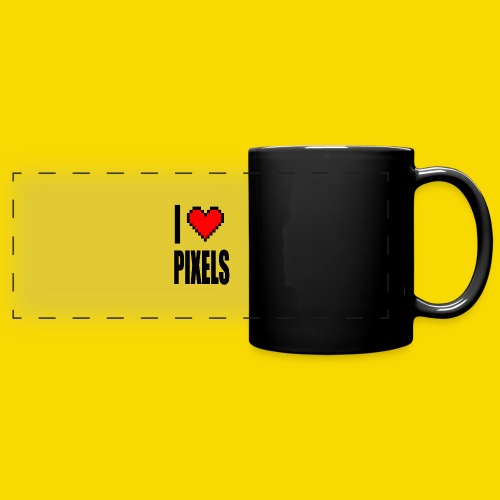 I Love Pixels - Kolorowy kubek panoramiczny