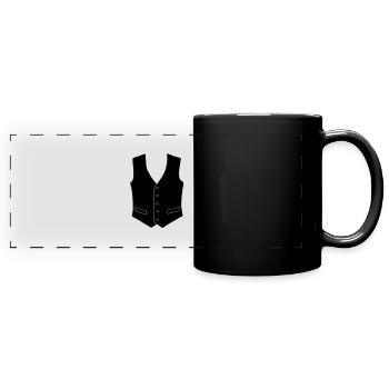 vest_man - Mug panoramique uni - noir - Devant