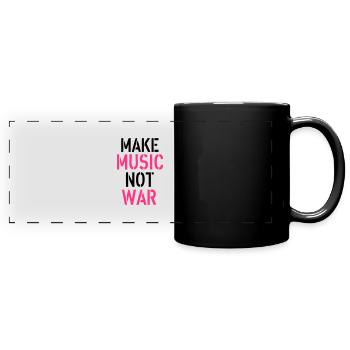 Music - Panorama-Tasse farbig - Schwarz - Vorne
