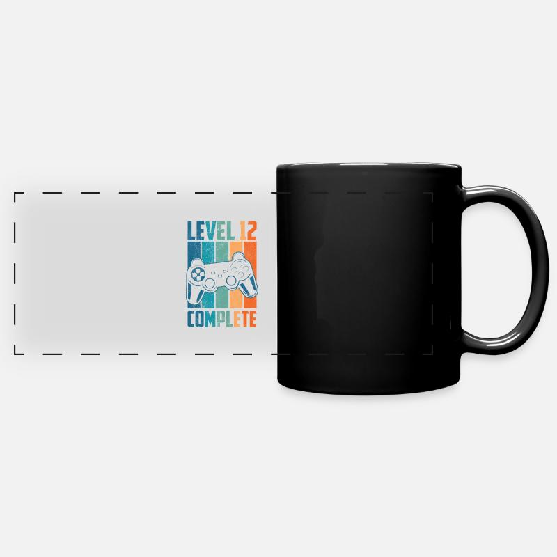 12th Birthday Years Level 12 Complete Gift - Full Colour Panoramic Mug - black