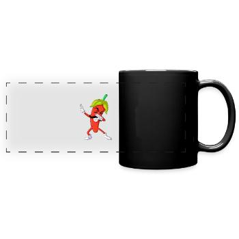 Pfeffer dabbing - Panorama-Tasse farbig - Schwarz - Vorne