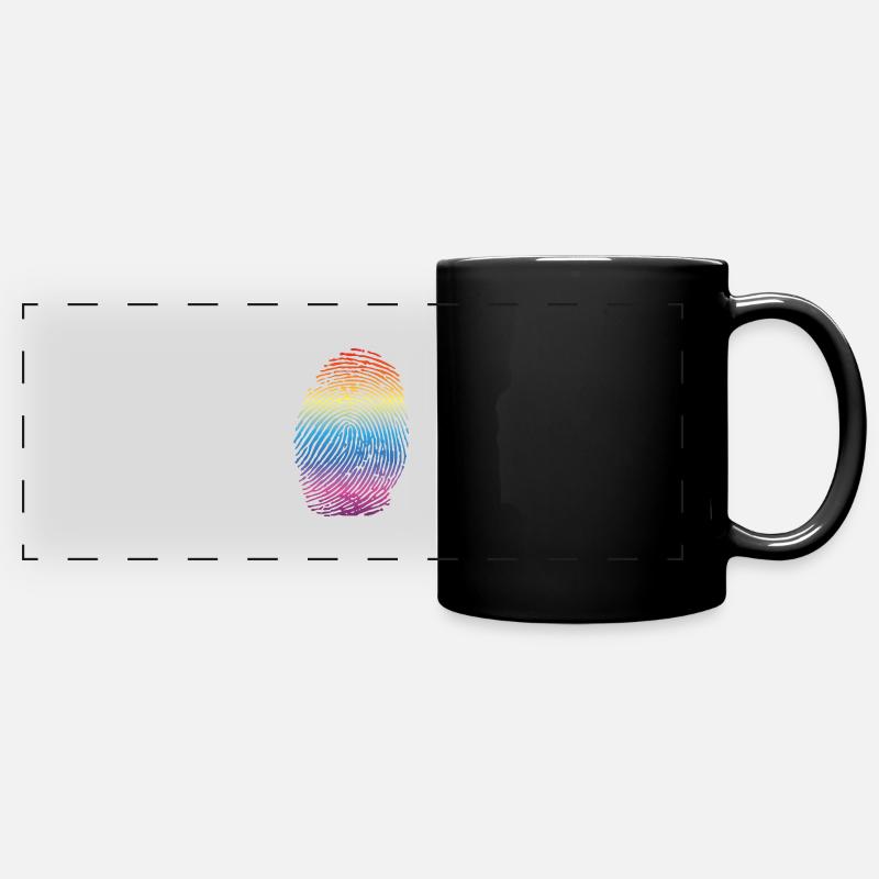 Gay Rainbow LGBT Pride - Full Colour Panoramic Mug - black