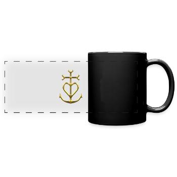 Cross of Camargue cross of the gardians - Full Colour Panoramic Mug - black - Front