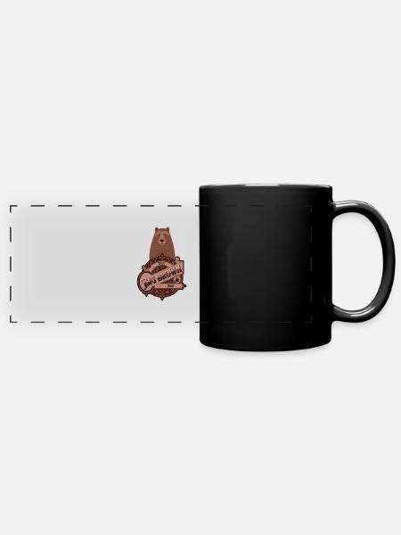 Grizzli - Mug panoramique uni - noir
