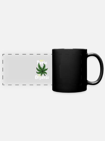 Cannabis - Panorama-Tasse farbig - Schwarz