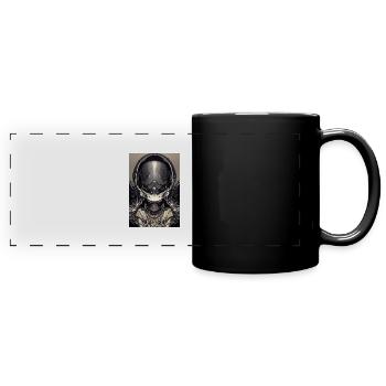 Abstrakter Ausländer Auf Einem Stock - Panorama-Tasse farbig - Schwarz - Vorne