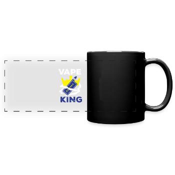 e-zigaretten e-shisha rauchen dampfen - Panorama-Tasse farbig - Schwarz - Vorne