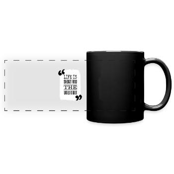 Art Cadeau d’anniversaire Backpacking Geek - Mug panoramique uni - noir - Devant