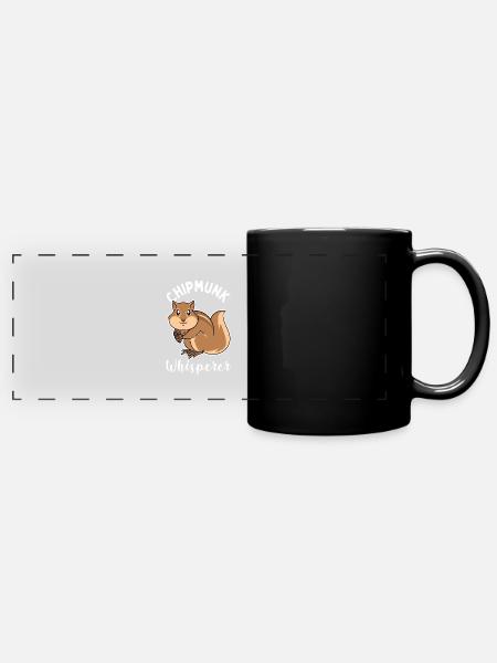 Streifenhörnchen-Flüsterer - Panorama-Tasse farbig - Schwarz