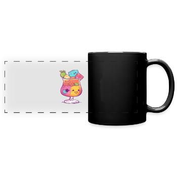 Cocktail kawaii 1 - Mug panoramique uni - noir - Devant