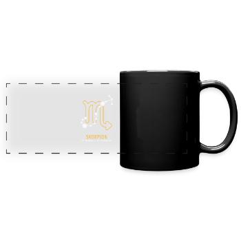 Sternzeichen Illustration Skorpion - Panorama-Tasse farbig - Schwarz - Vorne