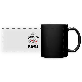 Roi du poker 1 - Mug panoramique uni - noir - Devant