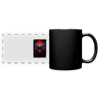 Déclaration Dictons papillons citation bday esthétique - Mug panoramique uni - noir - Devant