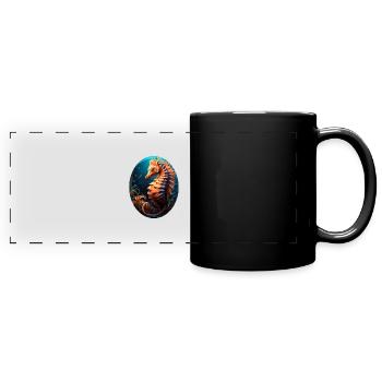 Sea horse - Full Colour Panoramic Mug - black - Front