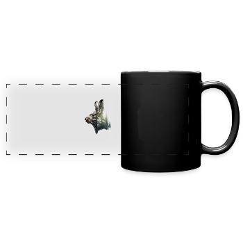 Hare - Full Colour Panoramic Mug - black - Front