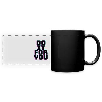 DOITFORYOU - Panorama-Tasse farbig - Schwarz - Vorne