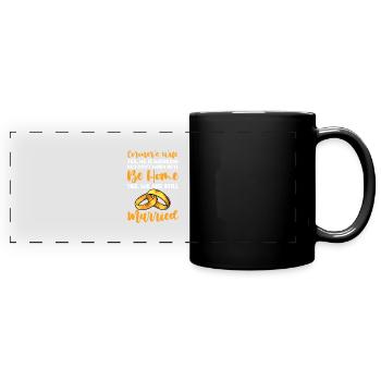 We Are Still Married - Husband In Military - Full Colour Panoramic Mug - black - Front
