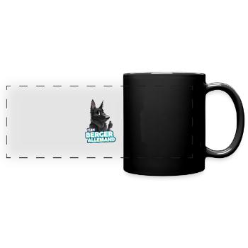 TEAM Deutscher Schäferhund - Schwarz - Panorama-Tasse farbig - Schwarz - Vorne
