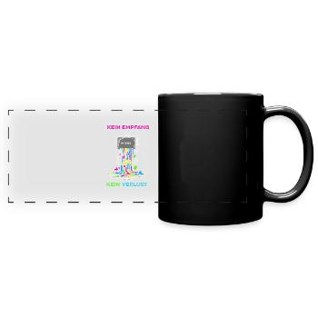 German TV - No reception, no loss - Full Colour Panoramic Mug - black - Front