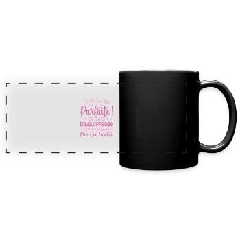 More than perfect developer, dream job - Full Colour Panoramic Mug - black - Front