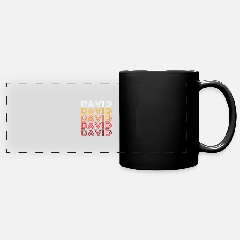 David - Full Colour Panoramic Mug - black
