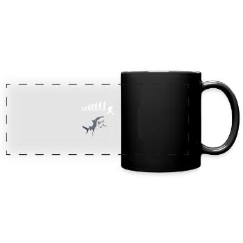 ÉVOLUTION DE LA PLONGÉE - Mug panoramique uni - noir - Devant