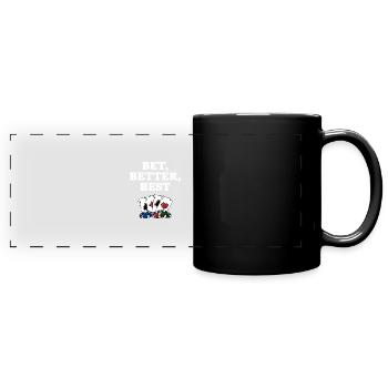 Pariez mieux Meilleur joueur Poker Gambling Poker - Mug panoramique uni - noir - Devant