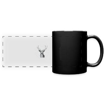 Cerf céleste - Mug panoramique uni - noir - Devant