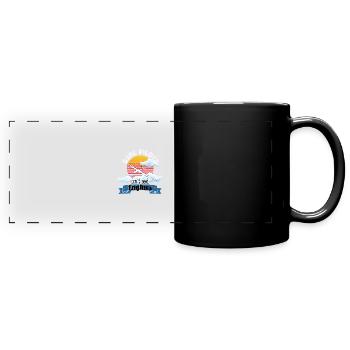 Real pilots soaring gift gliding - Full Colour Panoramic Mug - black - Front