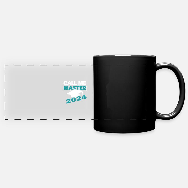Master 2024 Diplôme de Master Doctorat - Mug panoramique uni - noir