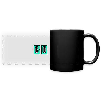 60. 60. GEBURTSTAG. Geburtstag 60 Jahre - Panorama-Tasse farbig - Schwarz - Vorne