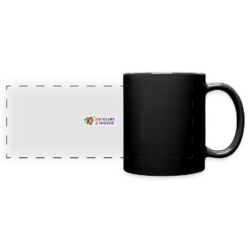 ADHD AUTIST DIFFERENT IS BEAUTIFUL PUZZLE SAYING MOTIFS - Full Colour Panoramic Mug - black - Front