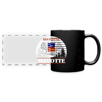 Mayotte - Full Colour Panoramic Mug - black - Front