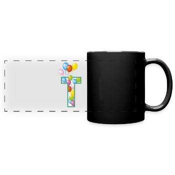 T Ballons - Panorama-Tasse farbig - Schwarz - Vorne
