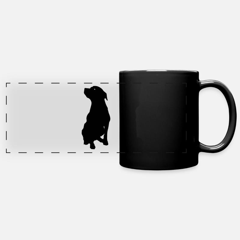 Hund - Panorama-Tasse farbig - Schwarz