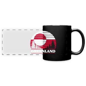 Groenland - Mug panoramique uni - noir - Devant