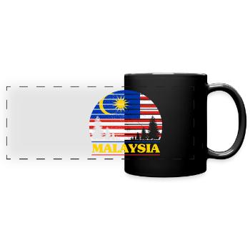 Malaysia - Panorama-Tasse farbig - Schwarz - Vorne