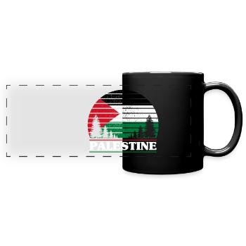 Palästina - Panorama-Tasse farbig - Schwarz - Vorne