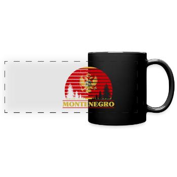 Montenegro - Panorama-Tasse farbig - Schwarz - Vorne