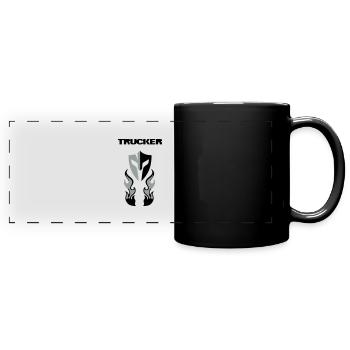 Trucker  Brust - Panorama-Tasse farbig - Schwarz - Vorne