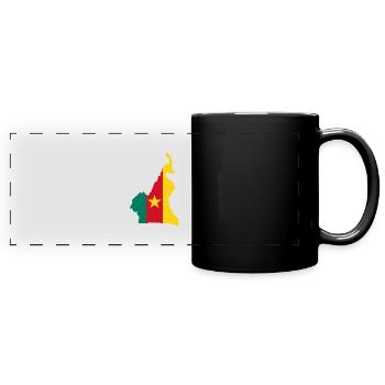 carte Cameroun - Mug panoramique uni - noir - Devant