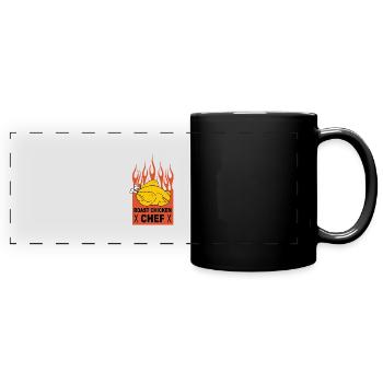 roast chicken chef - Full Colour Panoramic Mug - black - Front