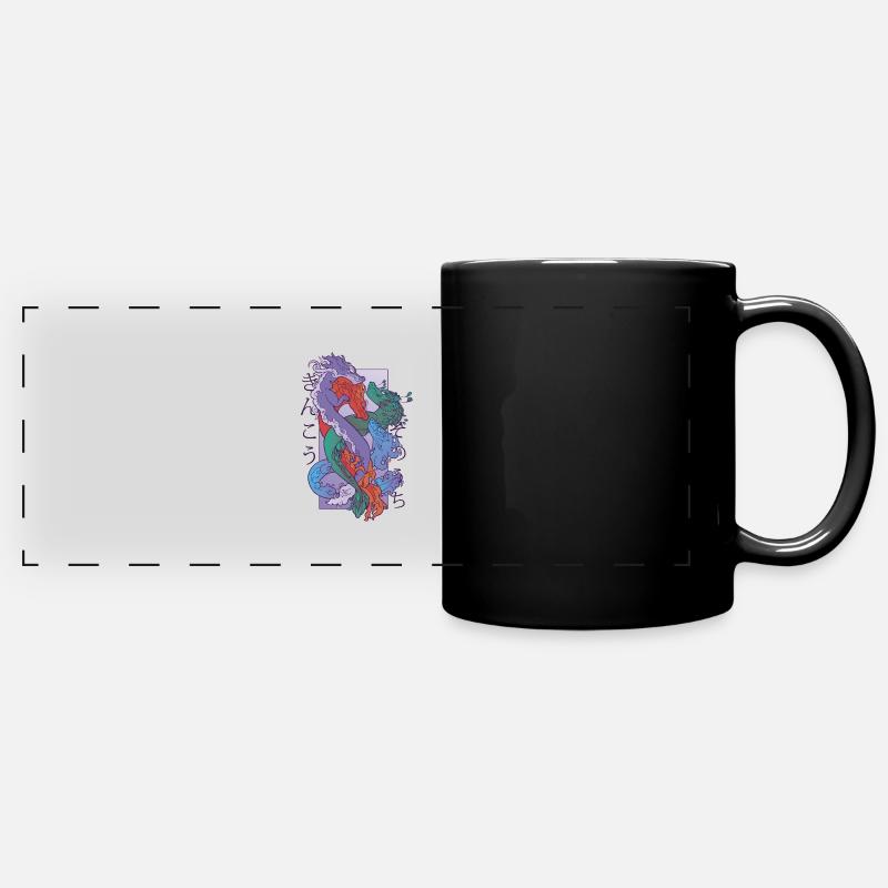 Ancient Dragon Creatures - Full Colour Panoramic Mug - black
