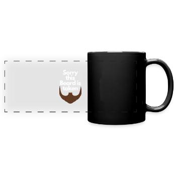 Désolé cette barbe est prise - Mug panoramique uni - noir - Devant
