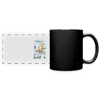 Shut Up and Lift - Panorama-Tasse farbig - Schwarz - Vorne