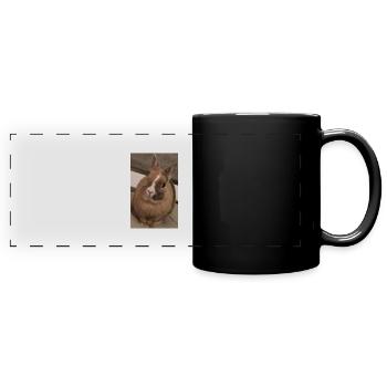 Rabbit - Full Colour Panoramic Mug - black - Front