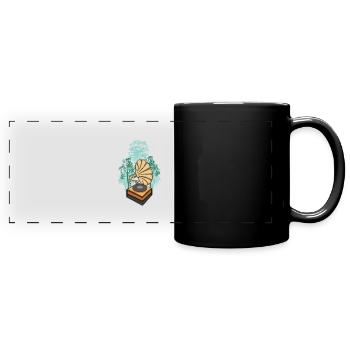 Grammophon der Natur - Panorama-Tasse farbig - Schwarz - Vorne