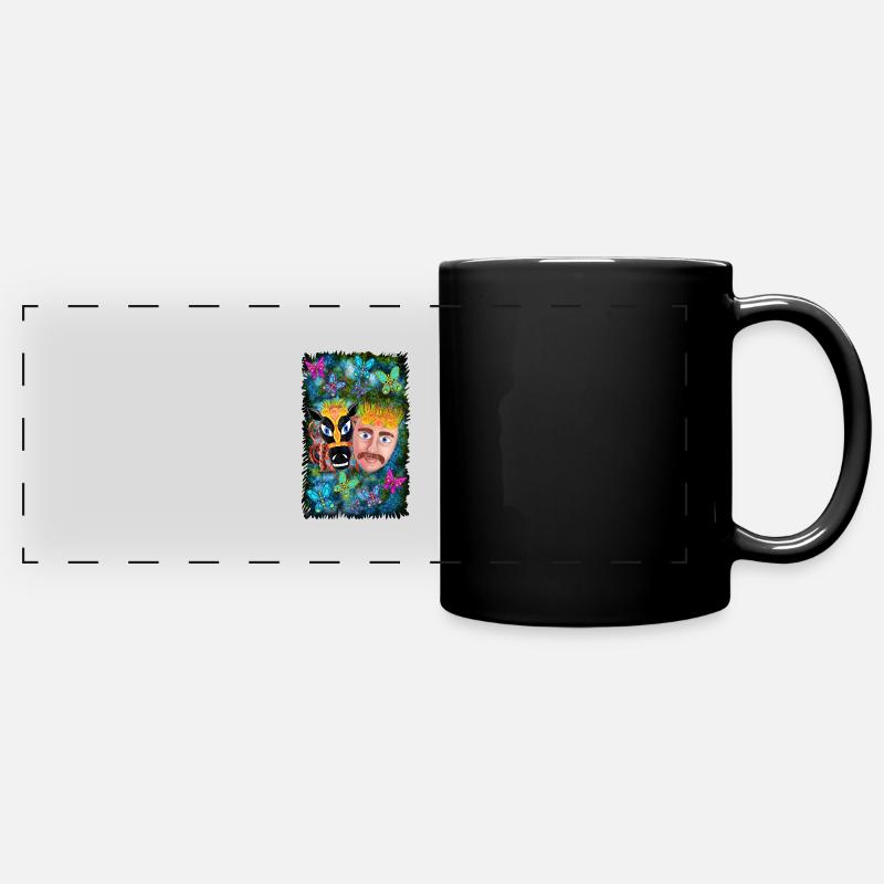 raditional masks from Nicaragua - Full Colour Panoramic Mug - black