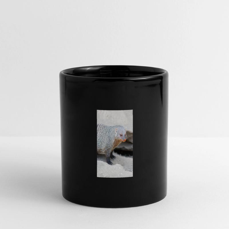 Gebänderte Manguste oder Zebramanguste Panorama-Tasse farbig